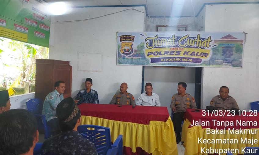 Jumat Curhat, Wakapolres Kaur Tampung Aspirasi Warga Desa Tanjung Ganti
