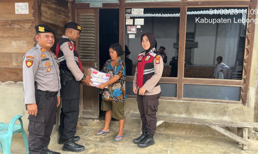 Kembali, Polres Lebong Distribusikan Bantuan Sosial Bagi Warga Kurang Mampu