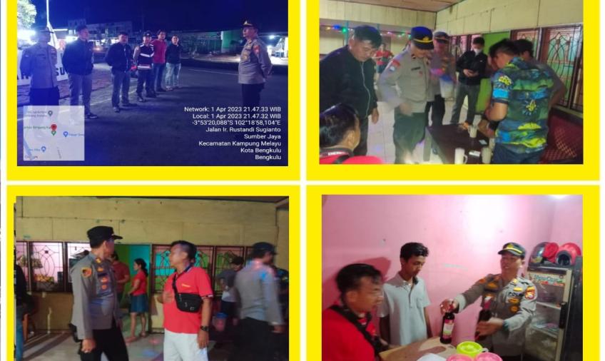 Polsek Kampung Melayu Gelar Razia Ciptakan Kamtibmas di Bulan Ramadan