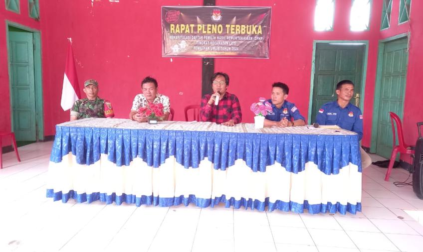 Kanit Intelkam Polsek Lais Hadiri Pleno Terbuka DPHP