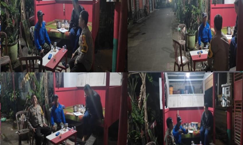 Bhabinkamtibmas Polsek Kampung Melayu Patroli Dialogis dan Sambangi Pos Ronda