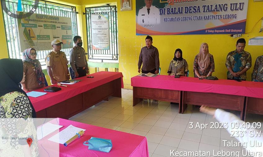 Dukung Pembangun Desa, Kapolsek Lebong Utara Hadiri Evaluasi dan Penetapan APBDes Desa Talang Ulu