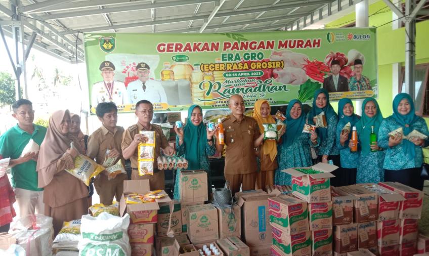 Polsek Pino Raya Berikan Pengaman dan Monitoring Gerakan Pangan Murah ERA GRO 