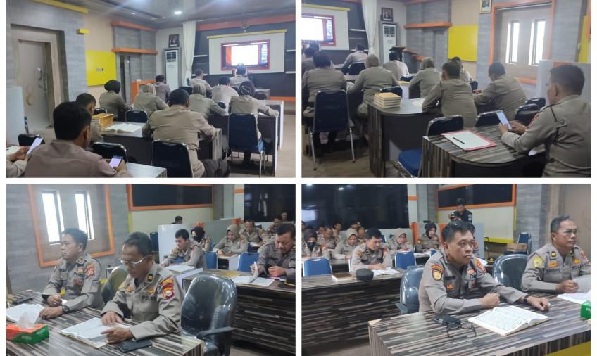 Binrohtal, Personel dan ASN Polresta Bengkulu Ikuti Tadarus Al Quran Juz 13 Berjemaah