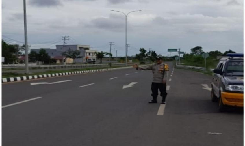 Tekan Aksi Balap Liar di Jalan Raya Pintu Tol Betungan, Patroli Polsek Selebar Gelar Patroli Sore