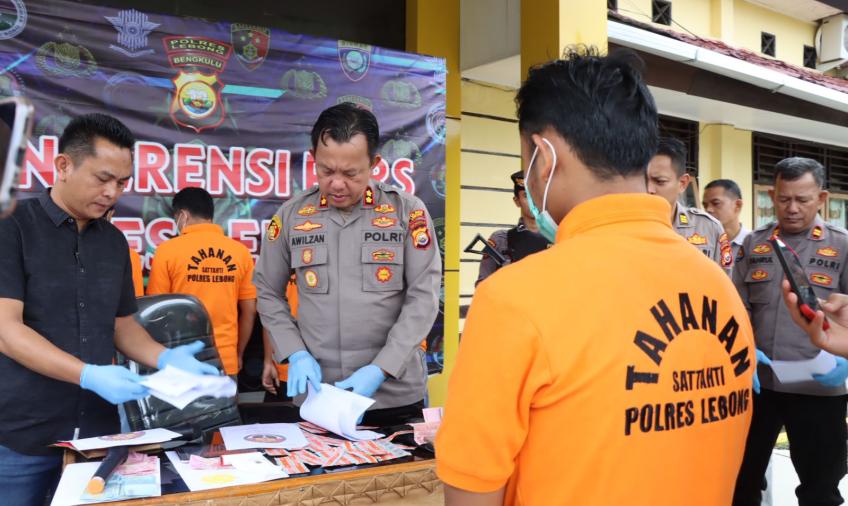 Polres Lebong saat press release