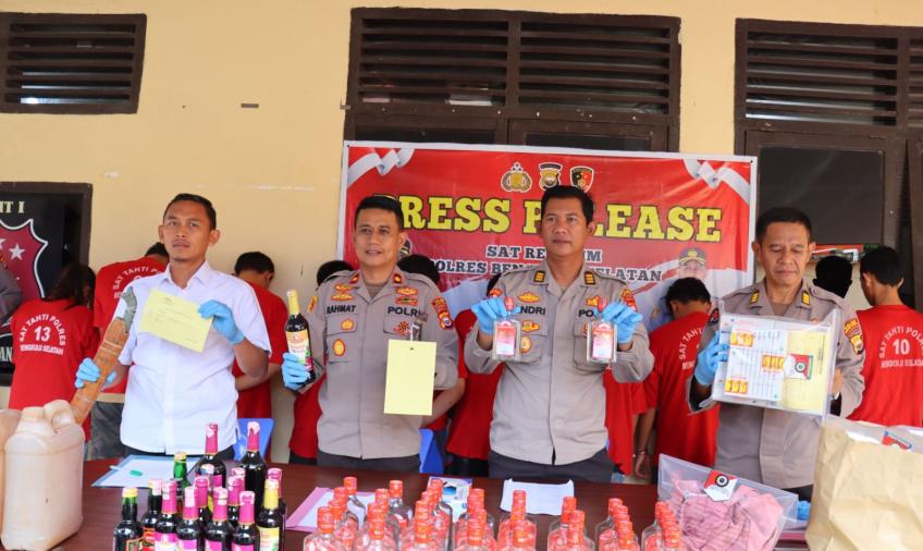 Polres BS Rilis Capaian Operasi Pekat Nala I Tahun 2023
