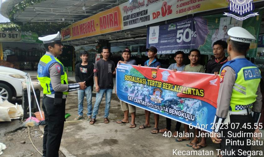 Polresta Bengkulu Sosialisasikan Tata Tertib Berlalu Lintas 