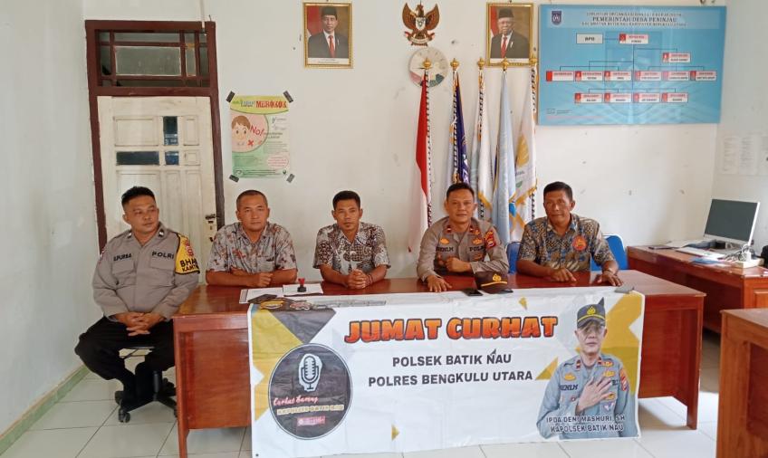 Dekatkan Diri dengan Masyarakat, Kapolsek Batik Nau Laksanakan Giat Jumat Curhat
