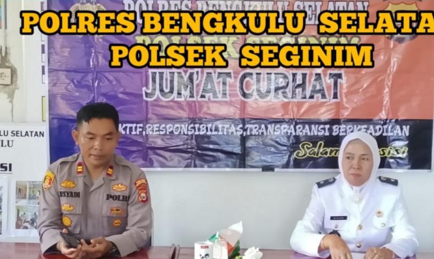 Tampung Aspirasi Masyarakat, Kapolsek Seginim Gelar Jumat Curhat di Desa Darat Sawah Ulu 