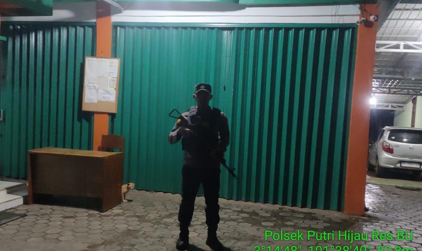 Polsek Putri Hijau Patroli Malam, Cegah Terjadinya Tindak Kriminalitas
