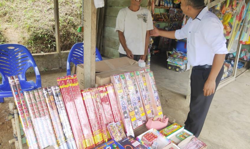 Tindak Lanjuti Curhatan Warga, Polsek Lais Laksanakan Razia Petasan