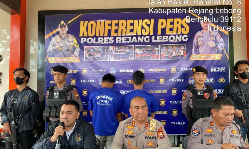 Polres Rejang Lebong saat press release