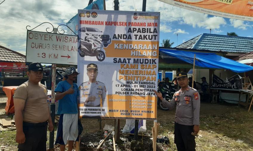Polsek Padang Jaya Buka Layanan Penitipan Barang Selama Mudik 