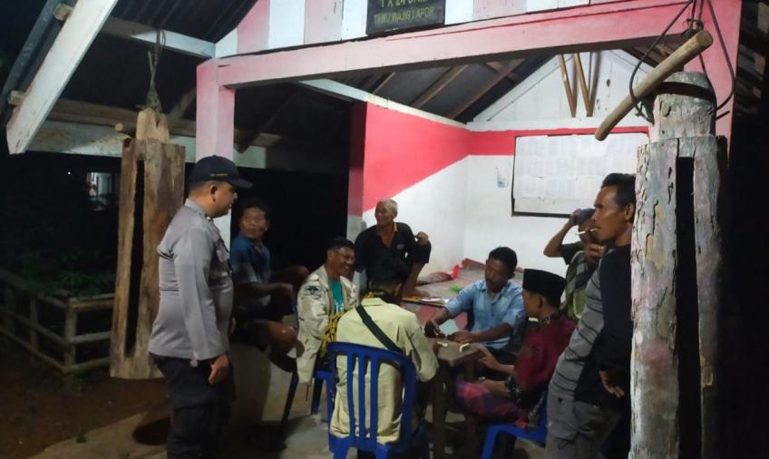 Patroli Dialogis, Polsek Giri Mulya Sambang Poskamling 