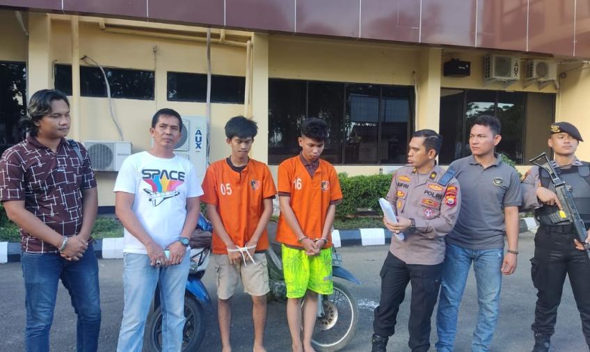 Polresta Bengkulu saat press release tersangka
