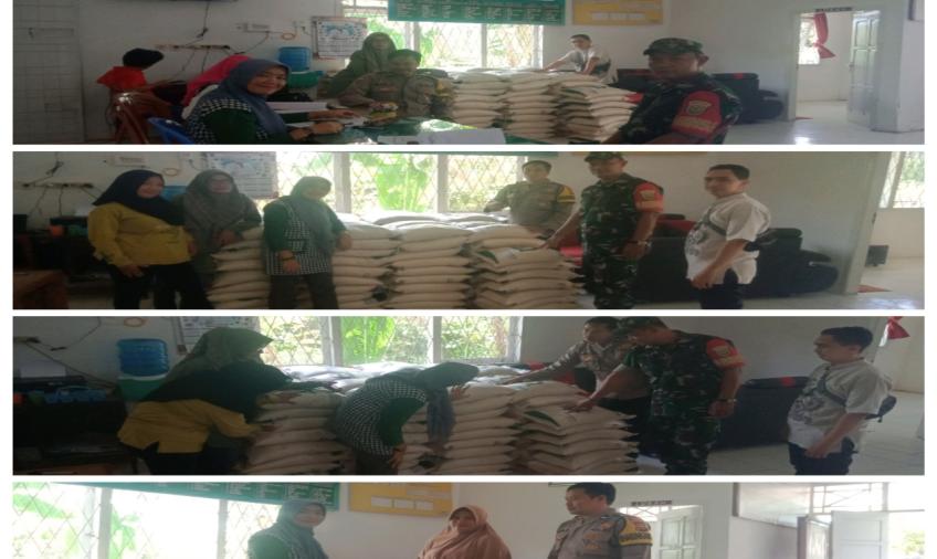 Polsek Muara Bangkahulu Amankan Pendistribusian Bantuan Kepada Masyarakat