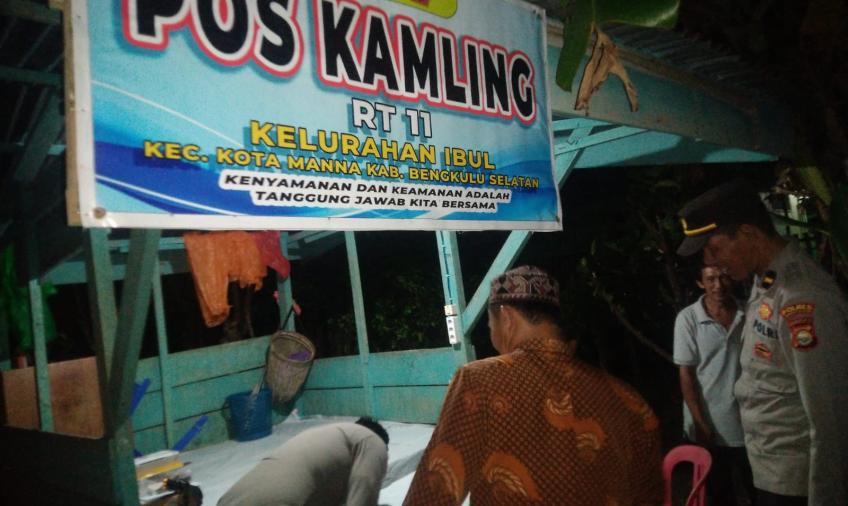Kapolsek Kota Manna, Cek Bangunan Pos Kamling di Wilayah Hukum Polsek Kota Manna 