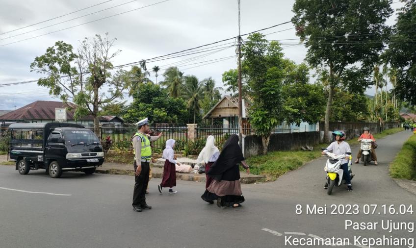 Wujud Pelayanan Kepolisian, Polres Kepahiang Gelar Pengaturan Lalu Lintas 