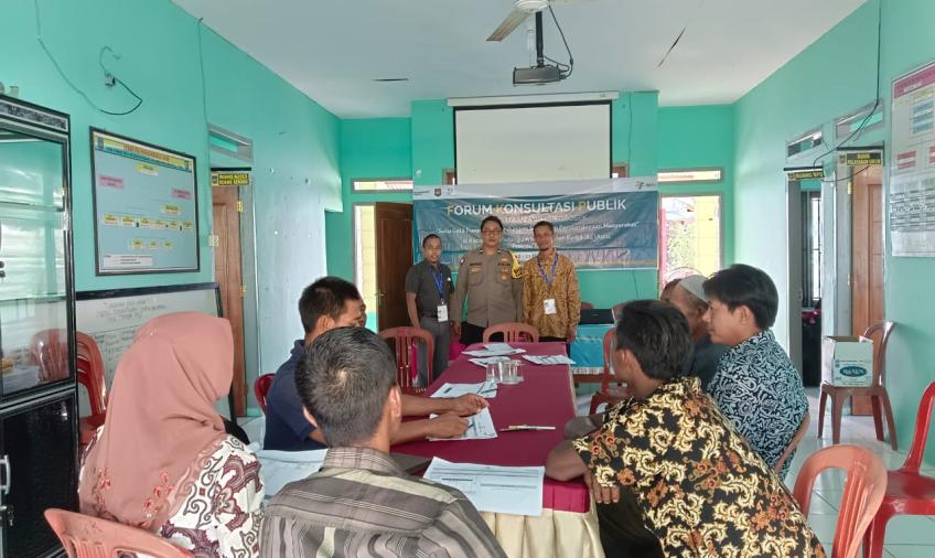 Dukung Program Pemerintah, Bhabinkamtibmas Dampingi Kegiatan Forum Konsultasi Publik (FKP)