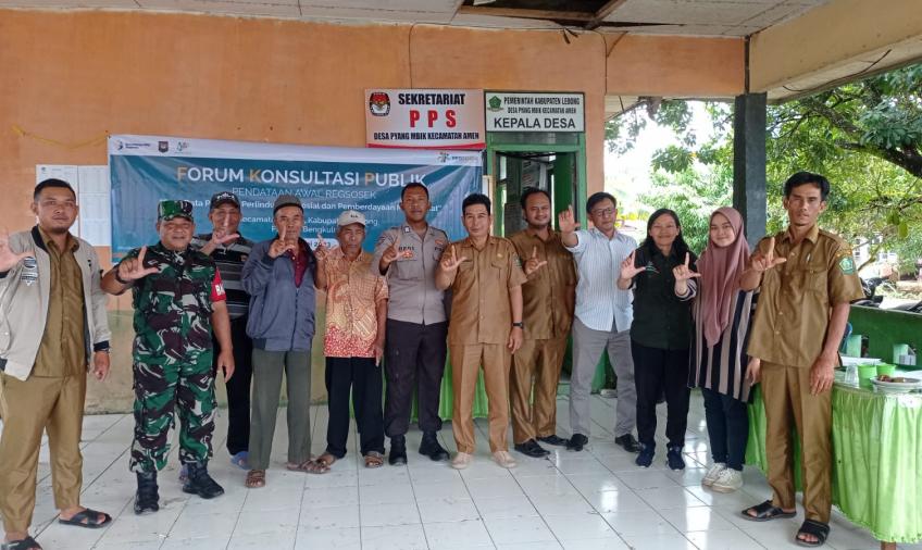Bhabinkamtibmas Polsek Lebong Utara Hadiri Forum Konsultasi Publik