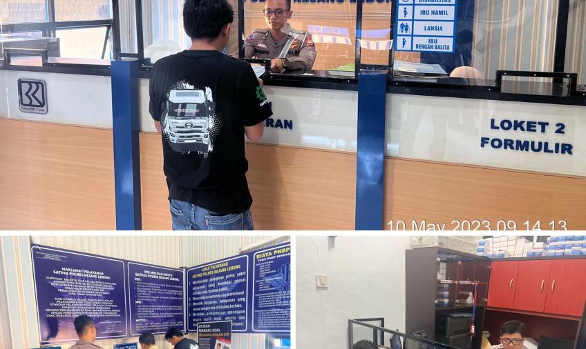 Bentuk Kehadiran Polri, Sat Lantas Polres RL Melaksankan Pelayanan Publik