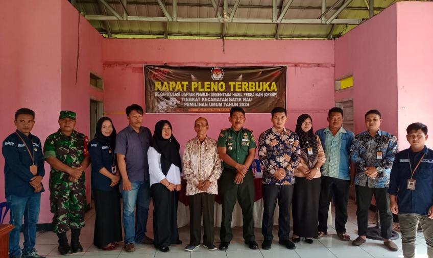 Kanit Intel Polsek Batik Nau Menghadiri Rapat Pleno Terbuka