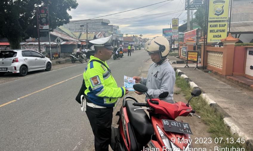Sat Lantas Polres Kaur Sosialisasikan Program Pemutihan Pajak Kendaraan 