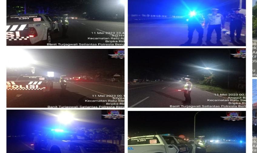 Antisipasi 3C dan Balap Liar, Satlantas Gelar KRYD di Kawasan Pantai Panjang