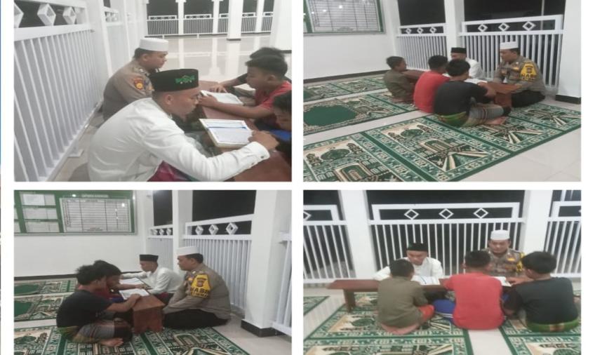 Bhabinkamtibmas Polsek Selebar Laksanakan Pengajian Rutin  Anak-Anak di Masjid