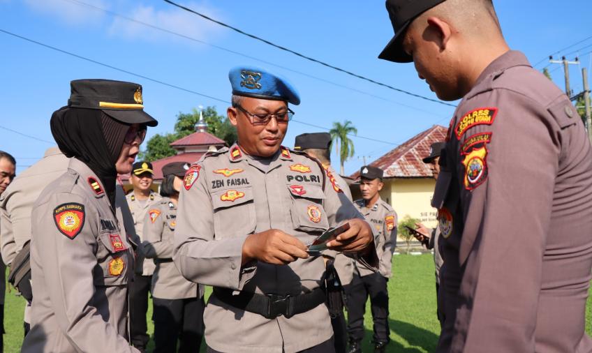 Gelar Gaktibplin, Propam Polres Bengkulu Utara Cek Kelengkapan Anggota 