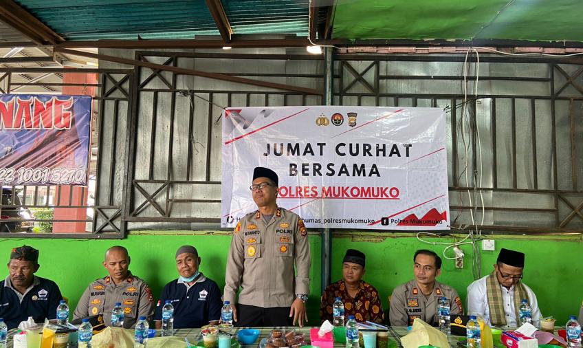 Jumat Curhat Polres Mukomuko Hadir Di Kecamatan Lubuk Pinang