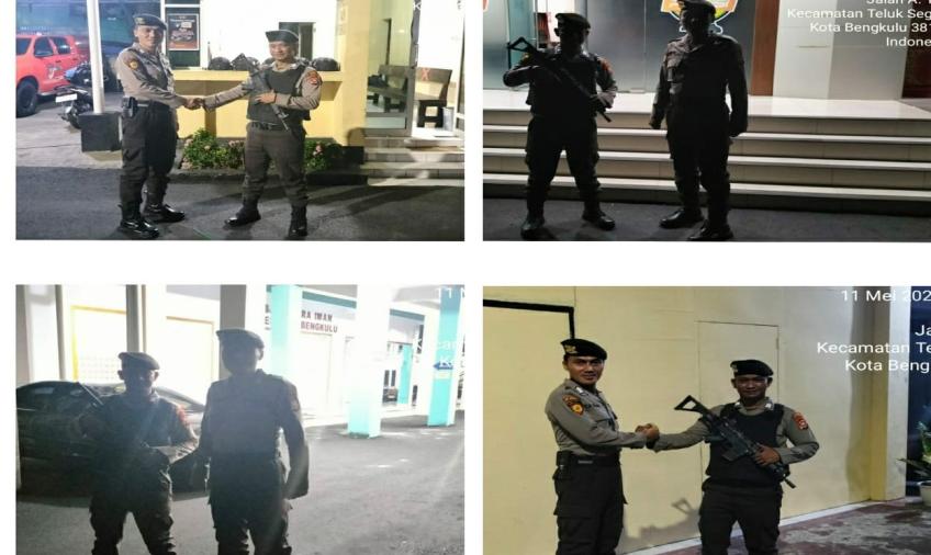 Piket Jaga dan Yanmas Polresta Bengkulu Tingkatkan Pengamanan Mako dengan Waspada dan Humanis