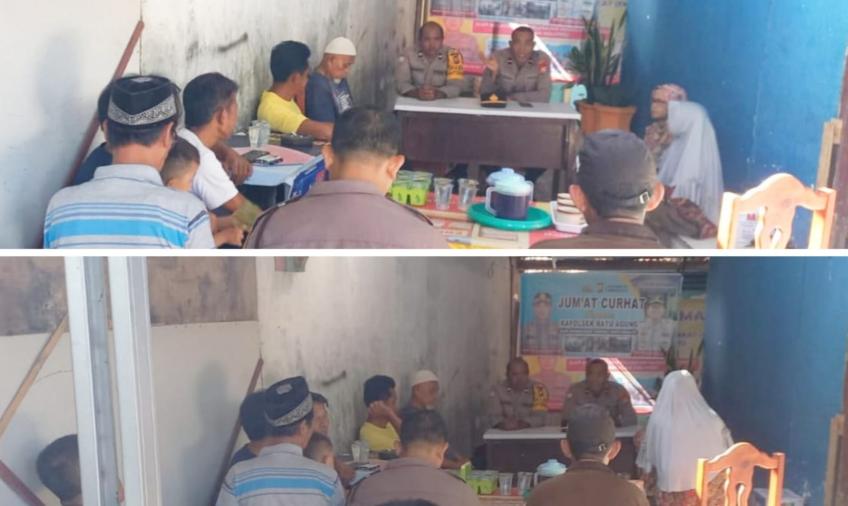 Jumat Curhat, Antisipai Gangguan Kamtibmas Polsek Ratu Agung Pesankan Untuk Mengaktifkan Pos Kamling 