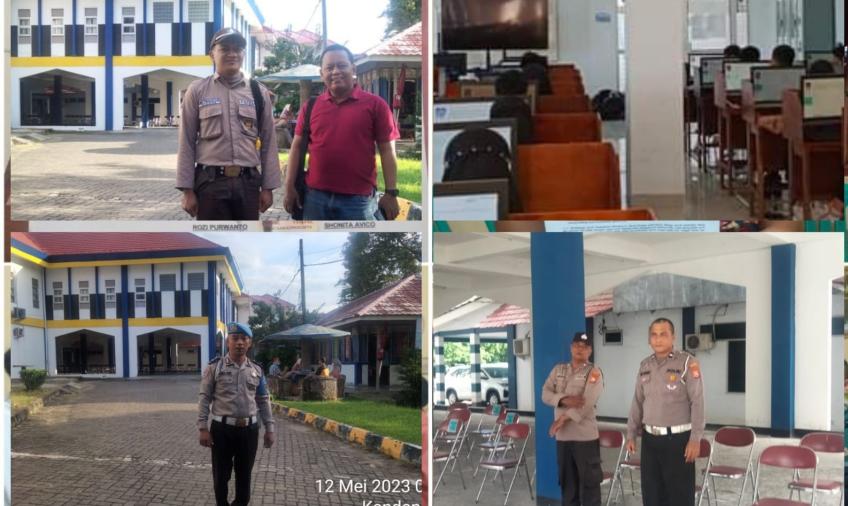 Kapolsek Muara Bangkahulu Pimpin Pengamanan UTBK UNIB 