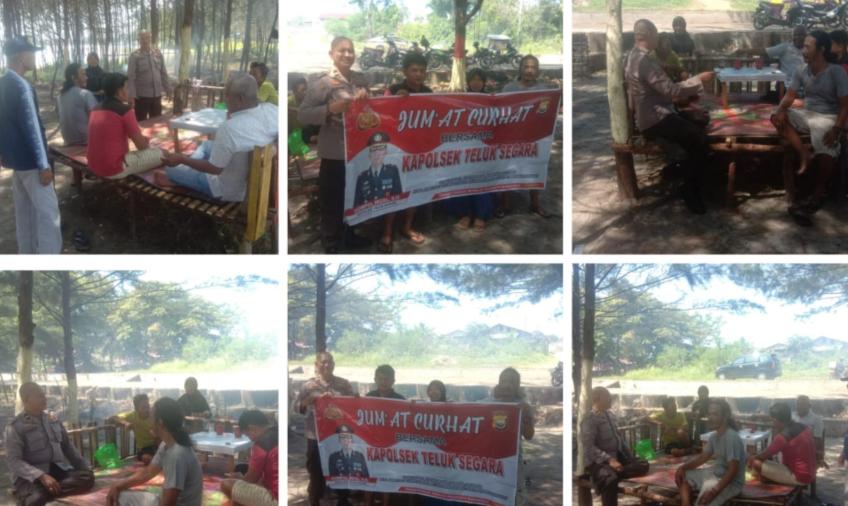 Jumat Curhat, Polsek Teluk Segara Dengarkan Keluhan Warga Tengah Padang