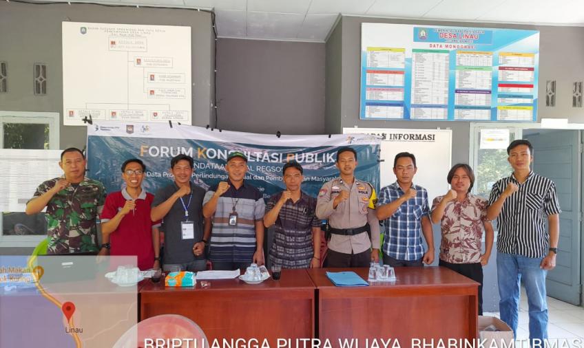 Polsek Maje Berikan Pengamanan Pendataan Awal Regsosek di Desa Linau