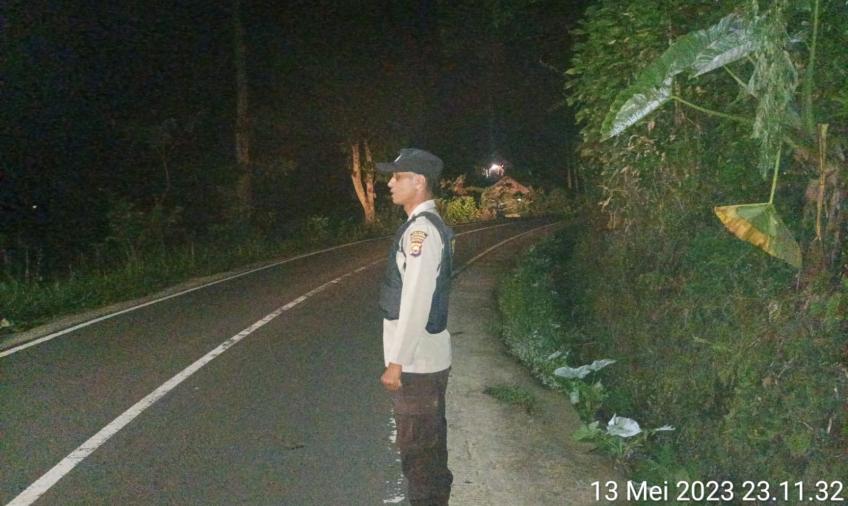 Berikan Rasa Aman, Polsek Sindang Dataran Lakukan Patroli Dijalur Lintas