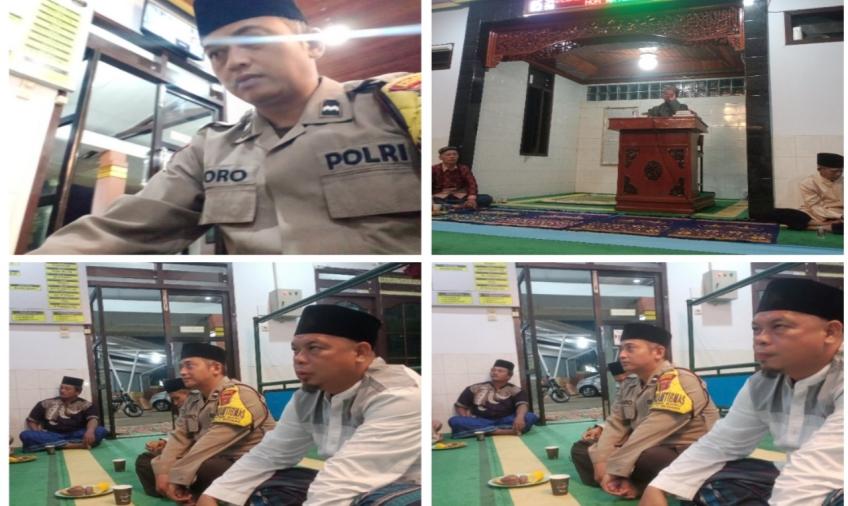 Jalin Silahturahmi Dengan Masayaraktat, Bhabinkamtibmas Polsek Teluk Segara Safari Salat Subuh 