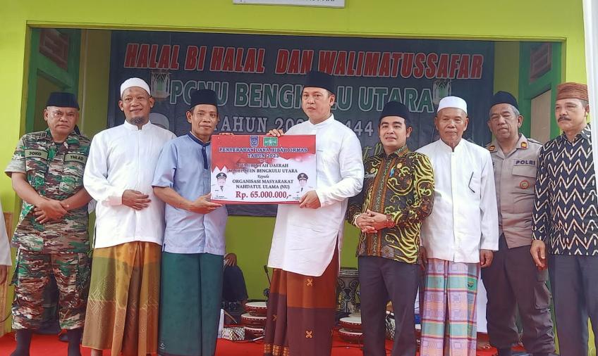 Kasat Binmas Hadiri Halal Bihalal Keluarga Besar PCNU Bengkulu Utara