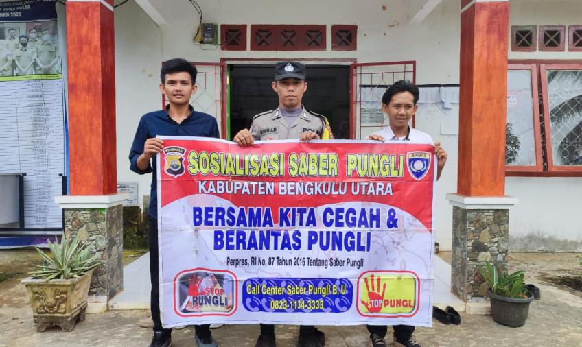 Bhabinkamtibmas Polsek Giri Mulya Sosialisasikan Stop Saber Pungli