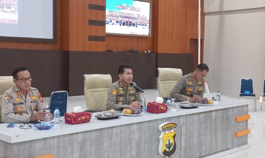 Pimpin Gelar Operasional Bulanan, ini Arahan Kapolresta Bengkulu