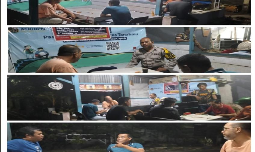 Jalin Sinergi dan Koordinasi, Bhabinkamtibmas Polsek Ratu Agung  Kontrol Pos Kamling 