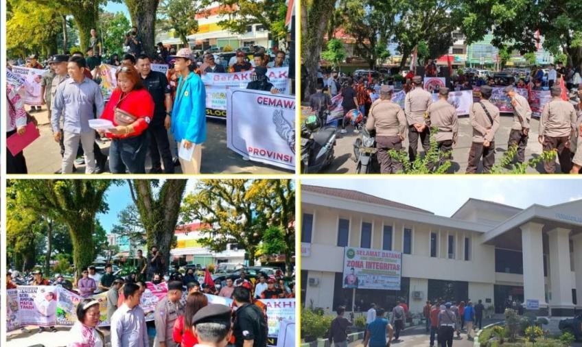 Personel Polsek Ratu Samban Laksanakan Pengamanan Aksi Unjuk Rasa Gemawasbi Group