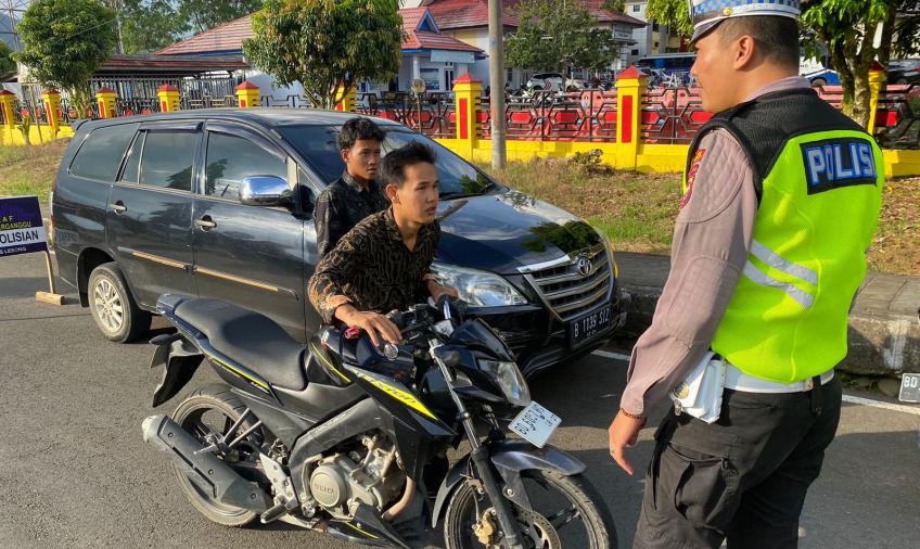 Satlantas Polres Lebong Tilang 10 Unit Kendaraan 