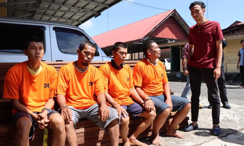 Empat terduga pelaku diamankan polisi