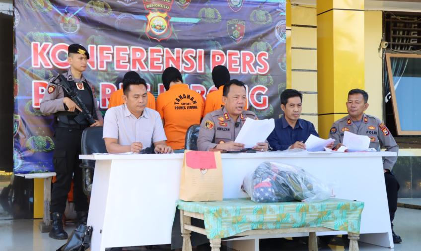 Polres Lebong saat press release