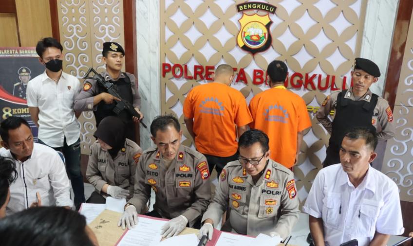 Polresta Bengkulu saat press release