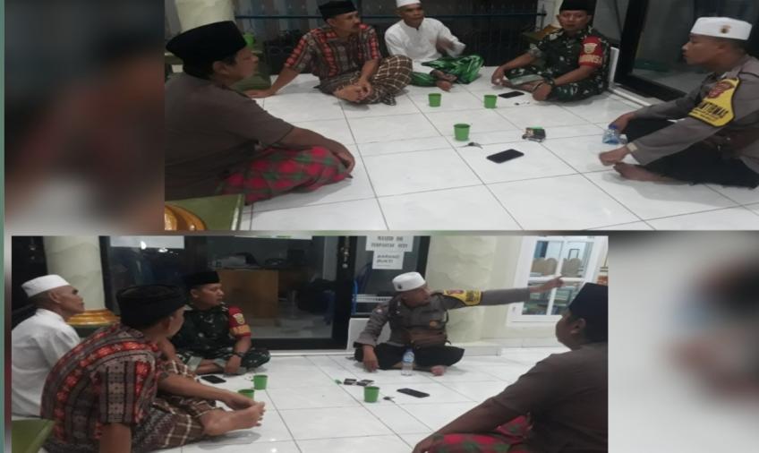Sambangi Pengurus Masjid Baiturahim, Bhabinkamtibmas Polsek Teluk Segara Sampaikan Imbaun 