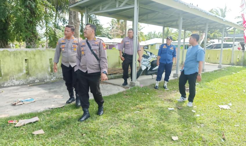 Kabag Ops, Kasat Samapta dan Kapolsek Sukaraja Cek Kesiapan Turnamen Pasar Ngalam Cup ke V 2023